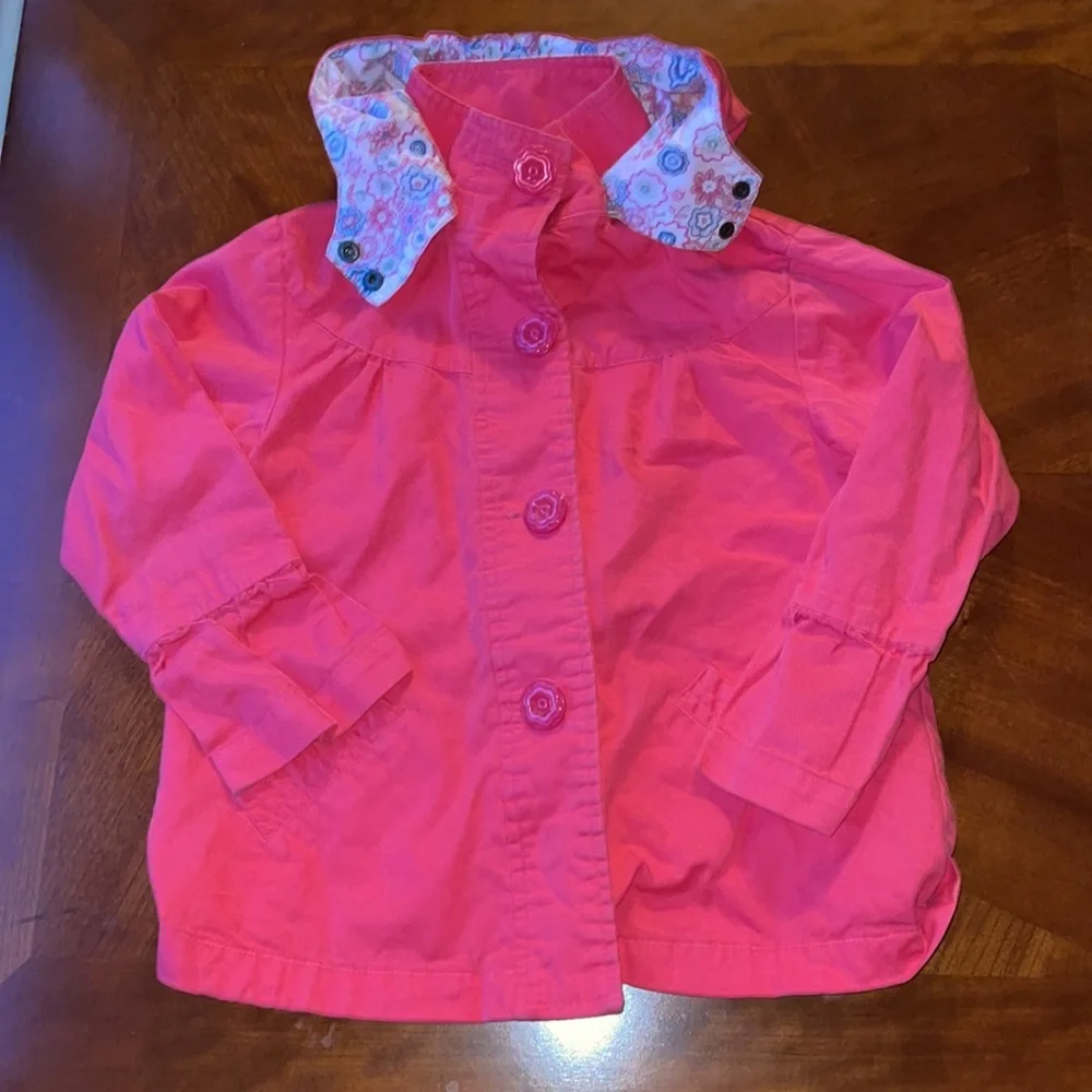 Girls Jacket Size 6–6X | Lightweight Zip Front | Soft Lined | GUC